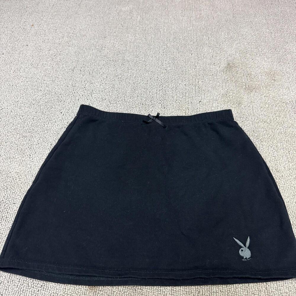 Playboy By PacSun Skirt Black Mini Elastic Waist Women’s Size XS - Picture 4 of 11